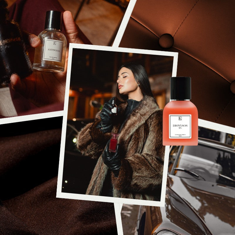 eine Frau besprüht sich mit Parfum